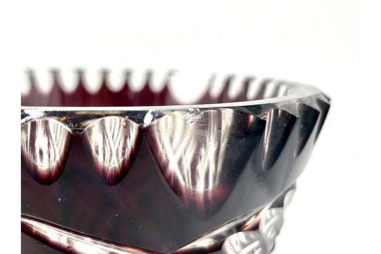 Purple Crystal Vase, Poland, 1960s For Sale at 1stDibs