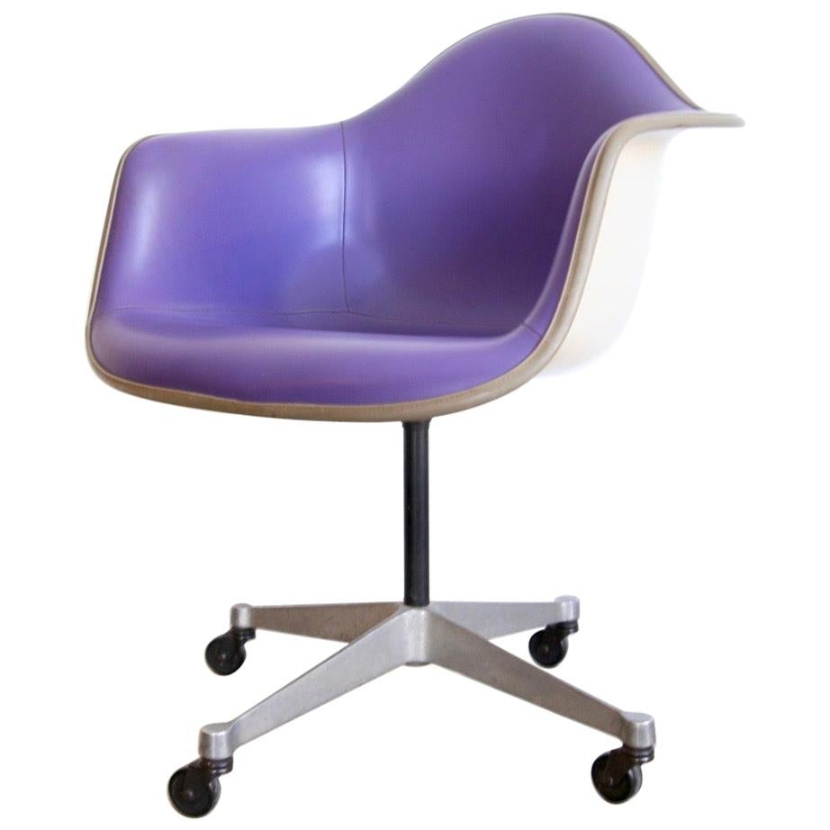 Purple Eames Herman Miller Swivel Chair