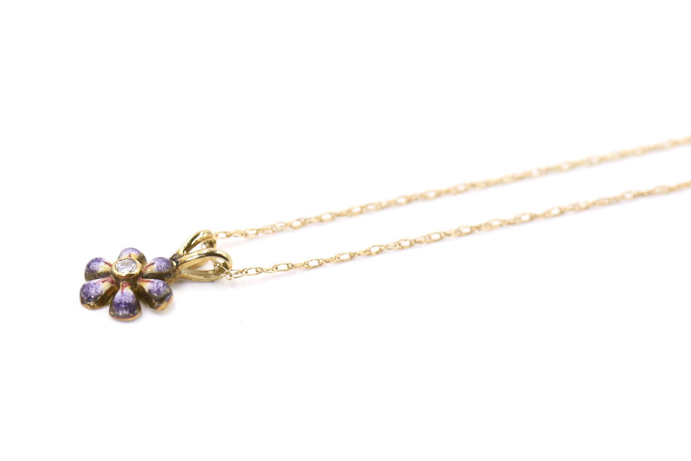purple daisy necklace