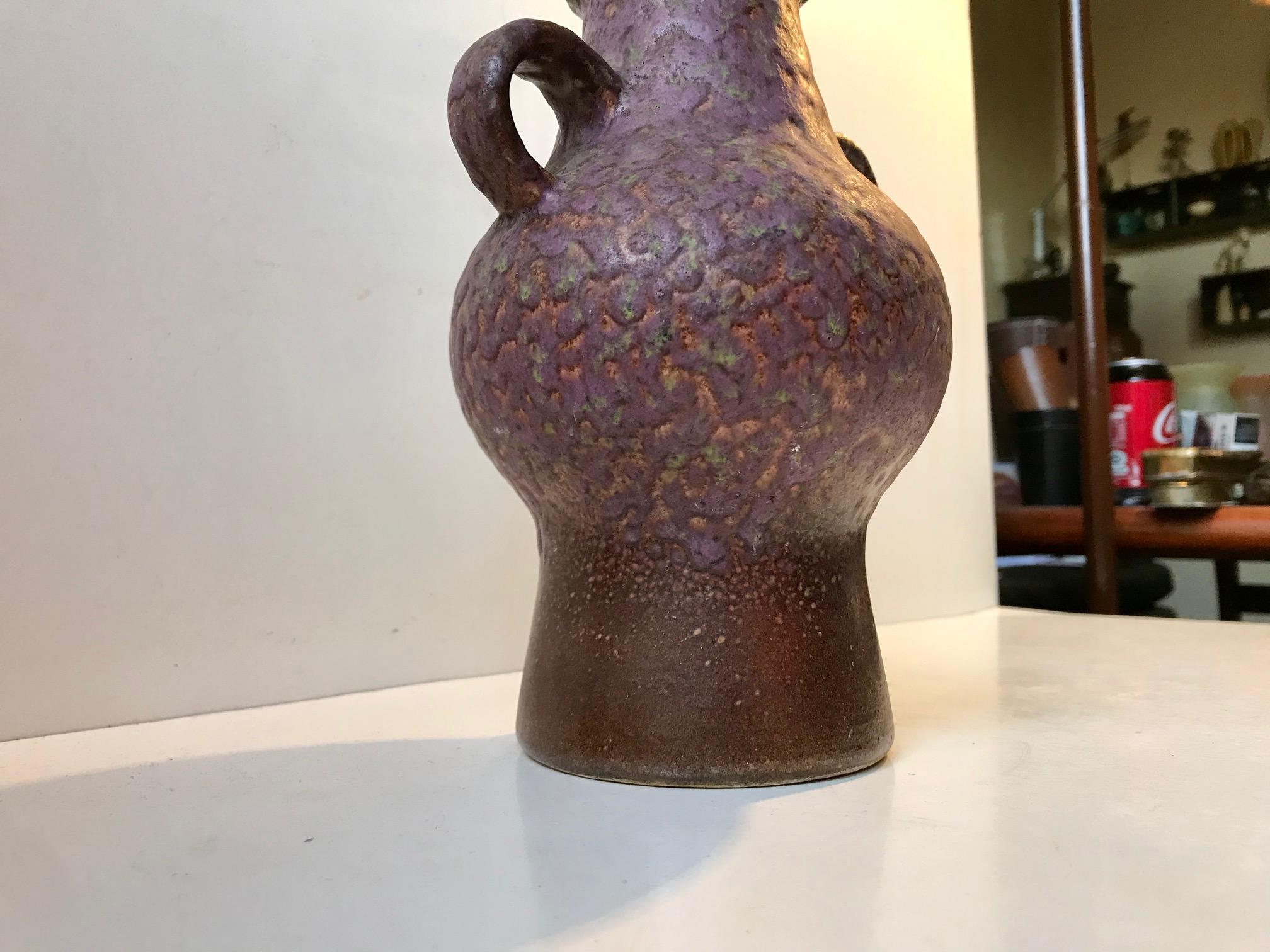 Purple Fatlava Ceramic Vase from Dümler & Breiden, Germany, 1970s In Good Condition For Sale In Esbjerg, DK