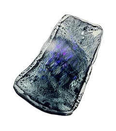 Purple Flecked Iridescent Swoop Art Glaa