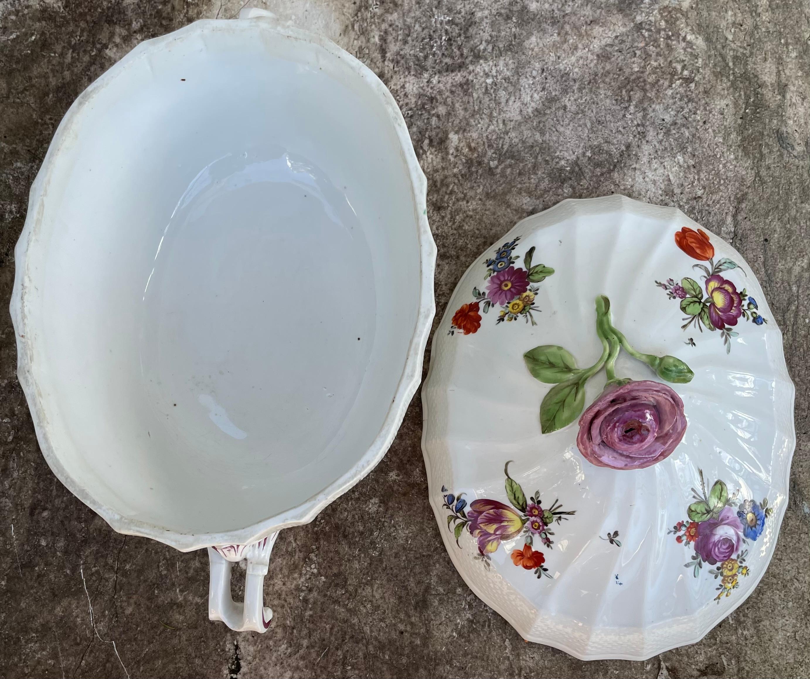 Purple Floral Tureen  For Sale 1