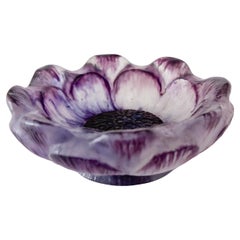 Purple Flower Glass Bowl by Gabriel Argy Rousseau, 1924