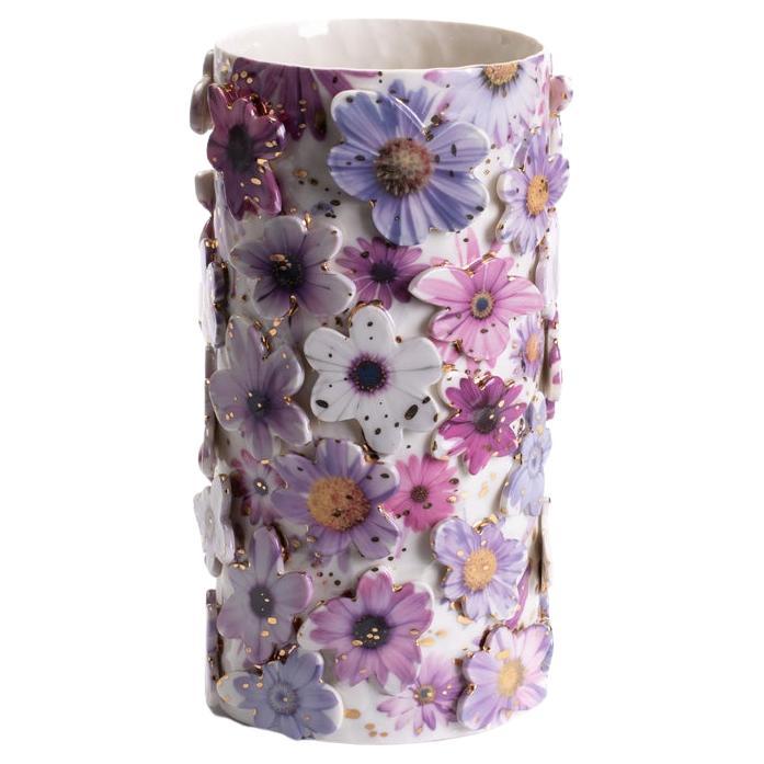 Vase à fleurs violettes, Toni De Jesus