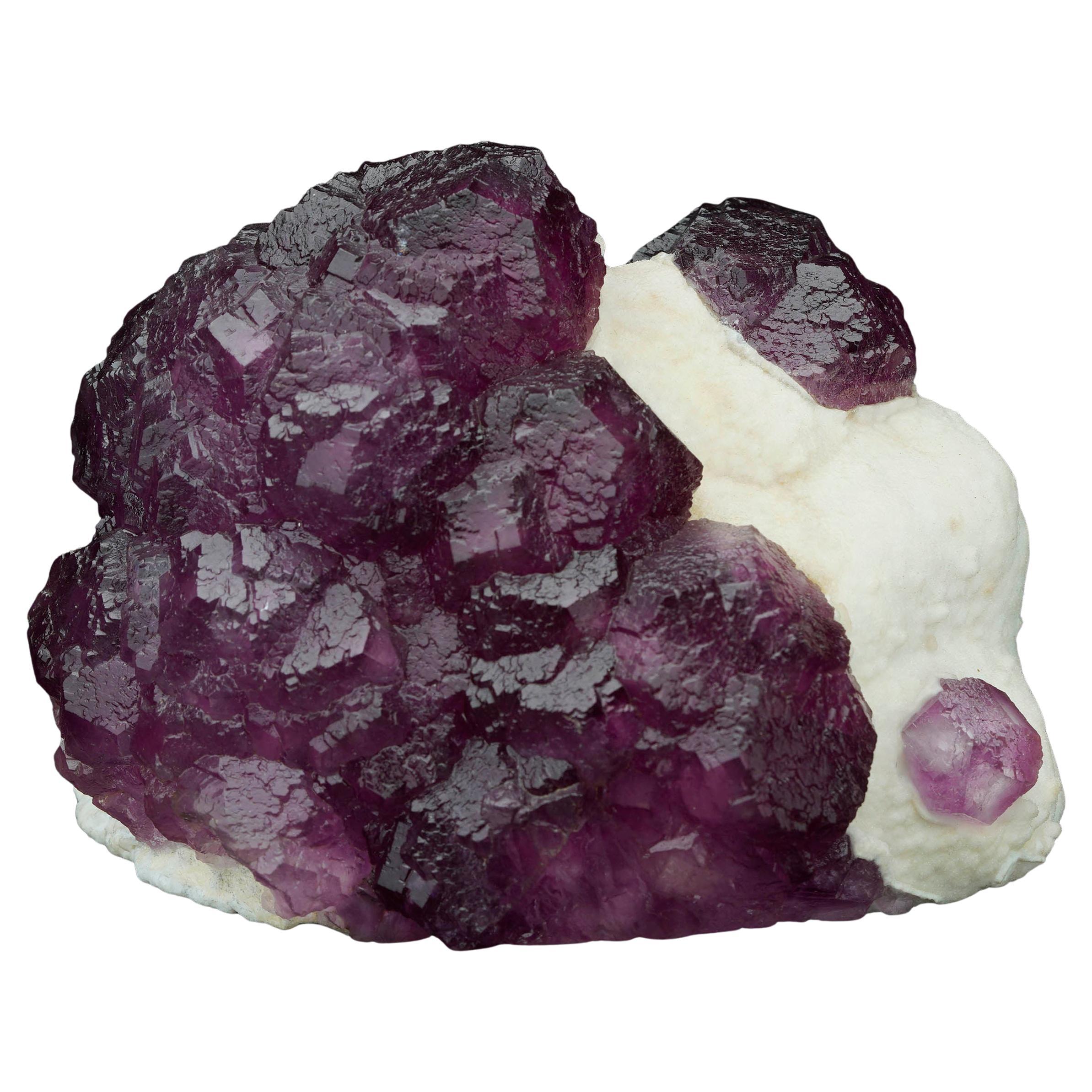 Lila Fluorit und Quarz