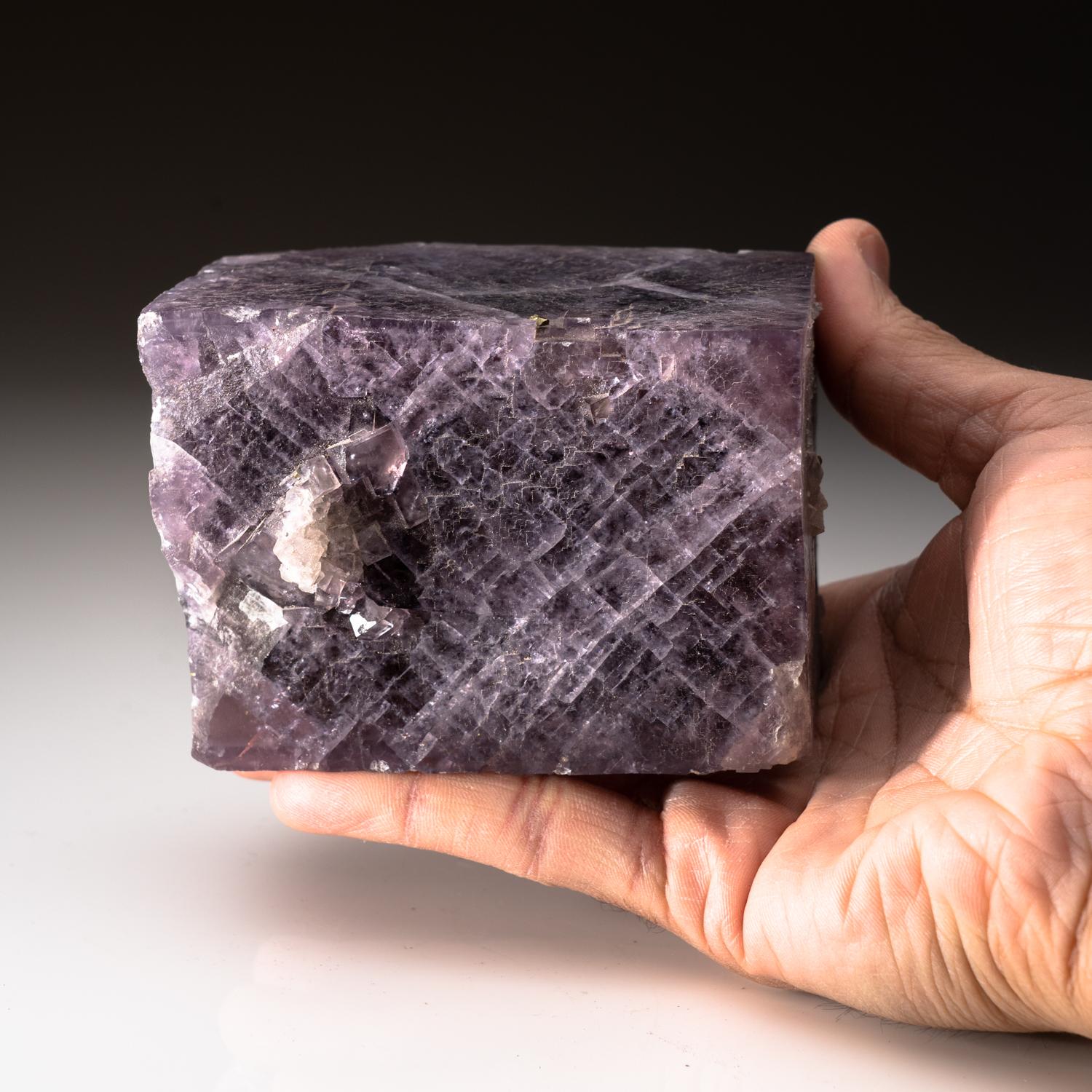 Contemporary Purple Fluorite Crystal From Caravia-Berbes District, Asturias, Spain For Sale