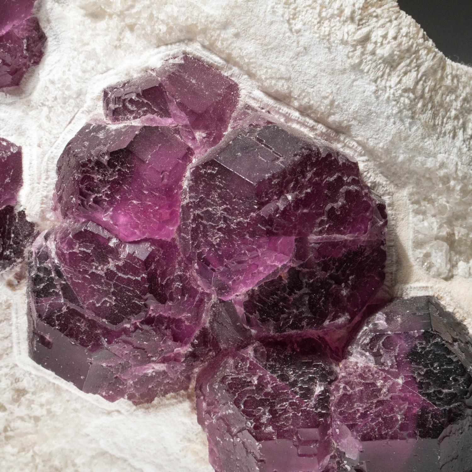 Crystal Purple Fluorite from De Ann Mine, Jiangxi, China For Sale