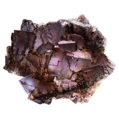 Fluorite pourpre de la mine Elmwoods, Carthage, Smith County, Tennessee