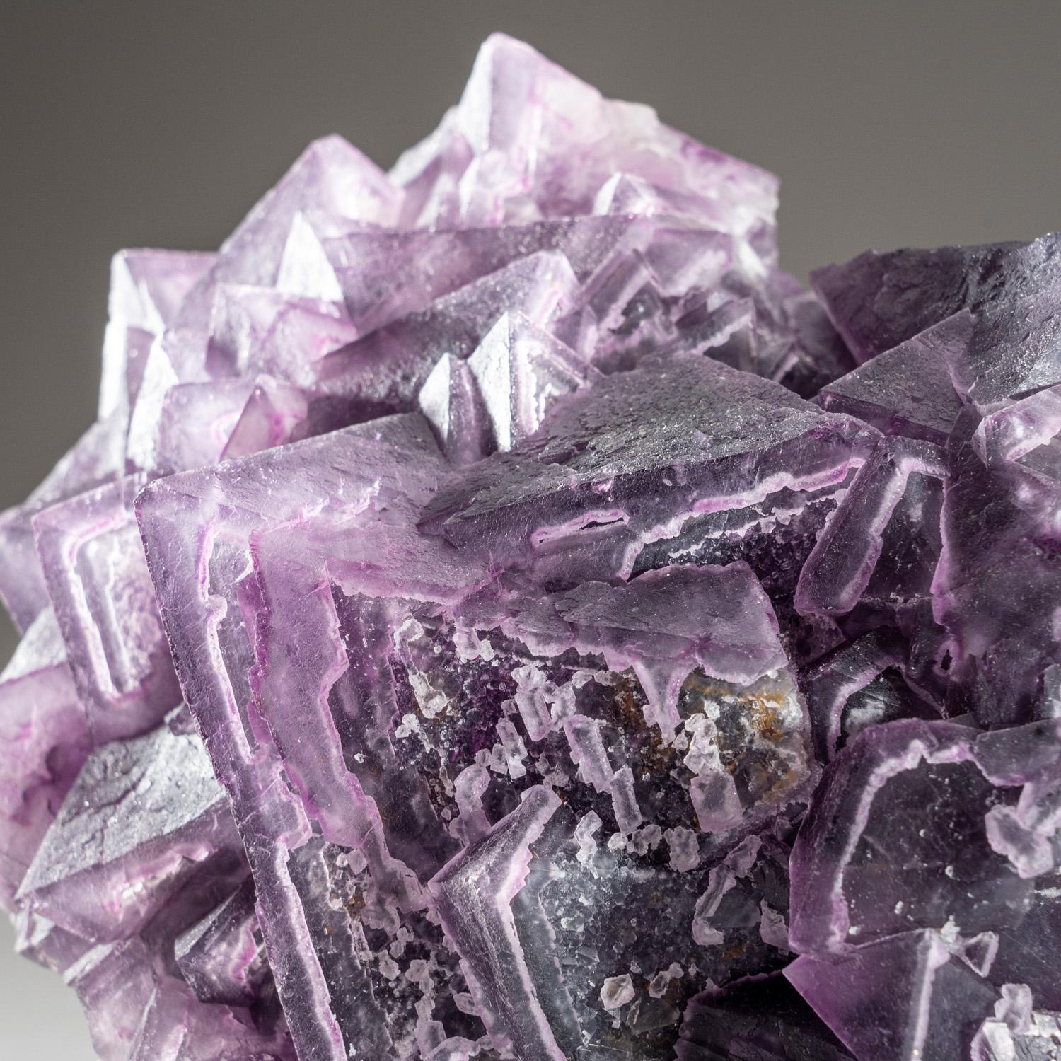 Crystal Purple Fluorite From Shangbao Mine, Hunan, China For Sale