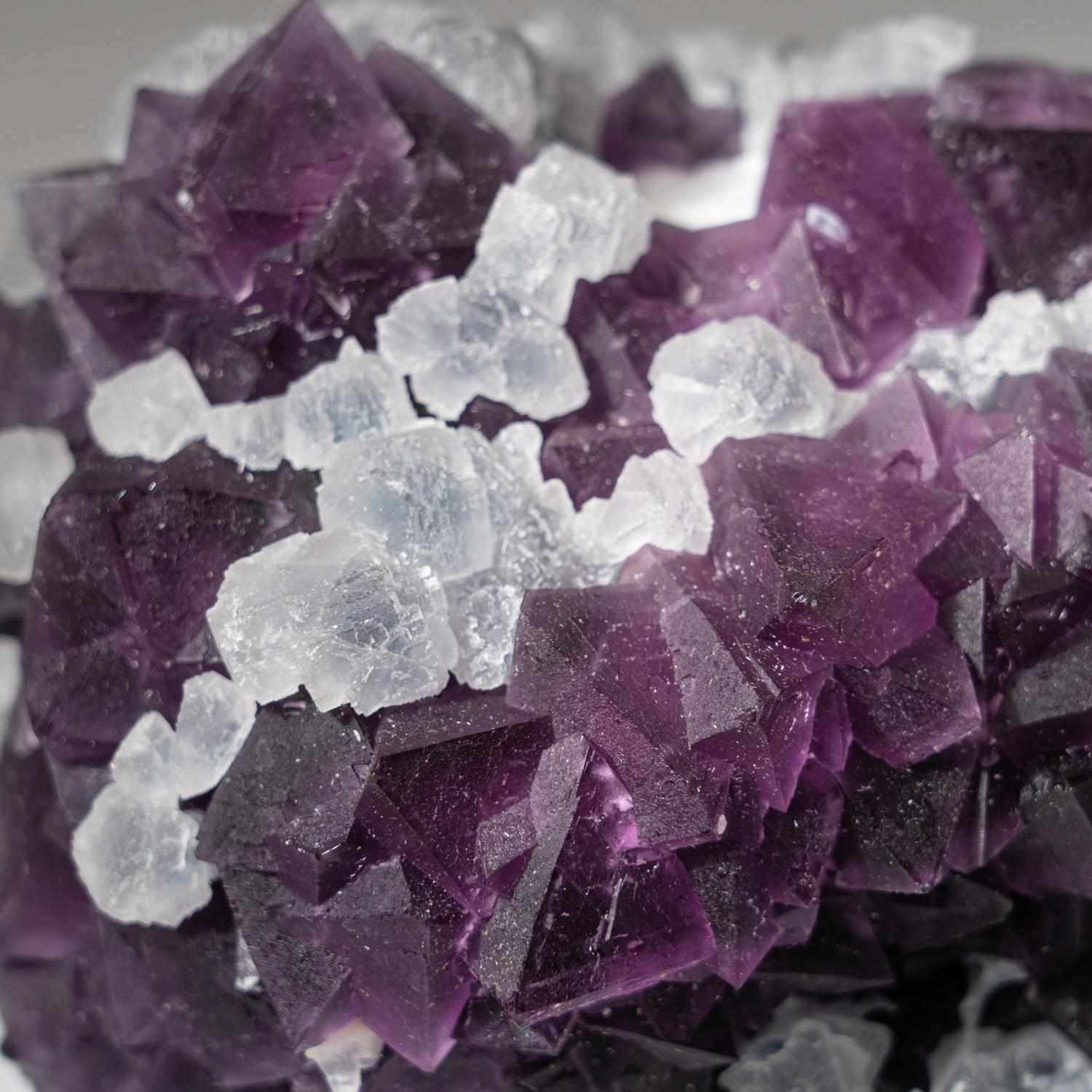 Chinese Purple Fluorite with Quartz From Jiangxi, China For Sale