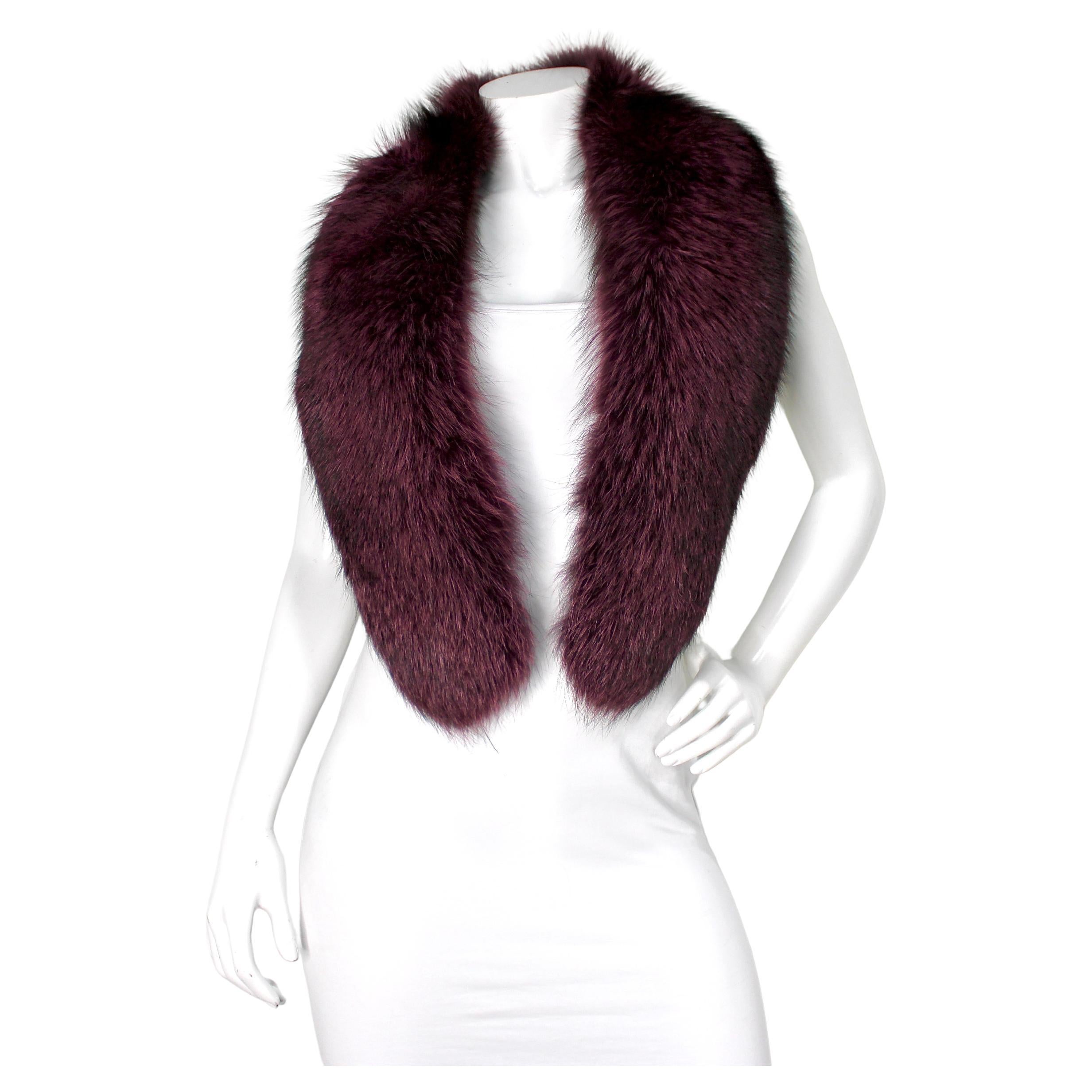 Purple Fox Fur Scarf