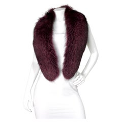 Purple Fox Fur Scarf