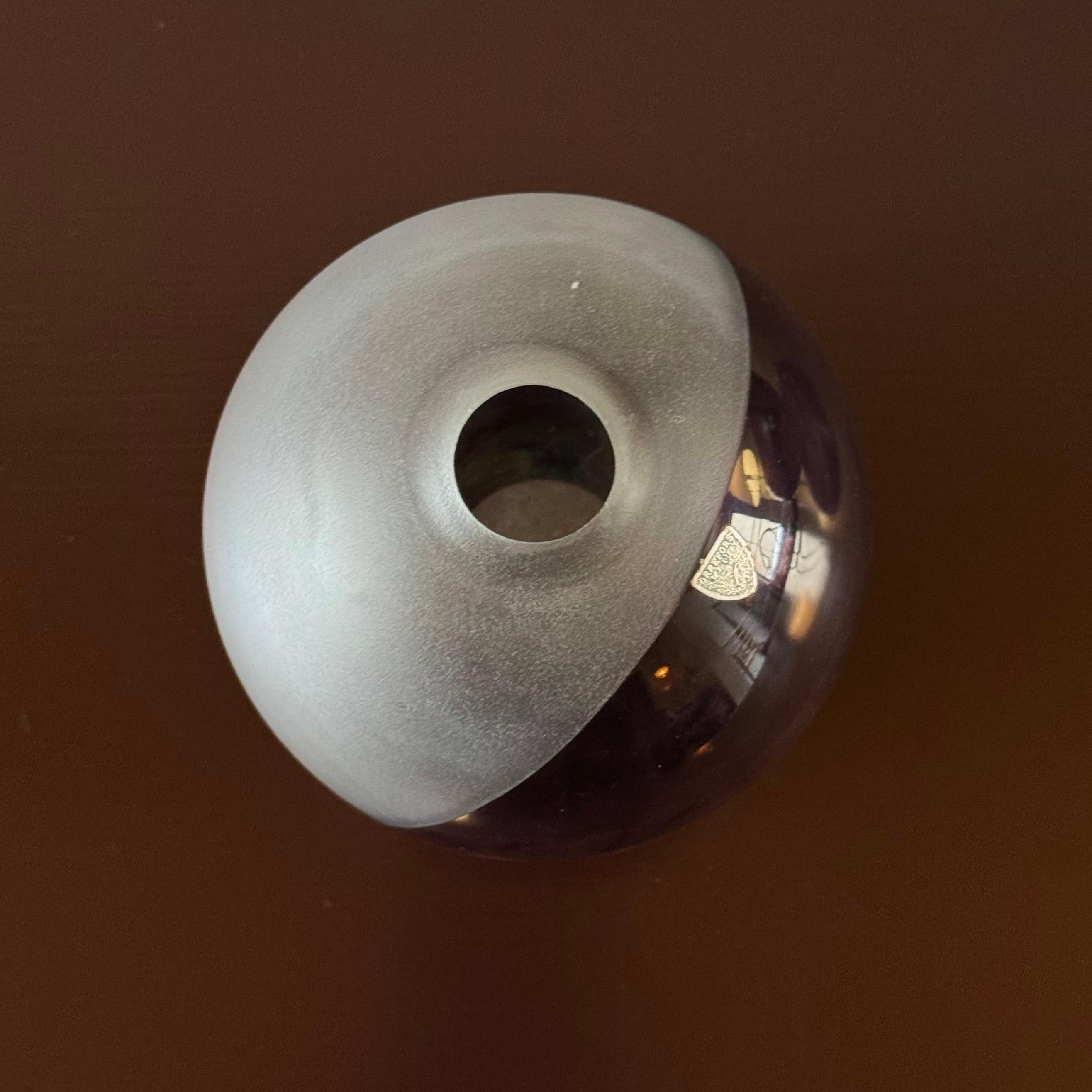 Mid-Century Modern Purple Frosted Vase/ Vicke Lindstrand/ Orrefores, Sweden, 1930s en vente