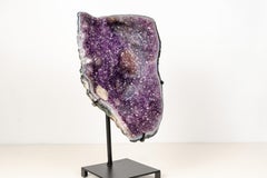 Purple Galaxy Amethyst Cluster with Calcite, Golden Goethite & Rare Inclusions