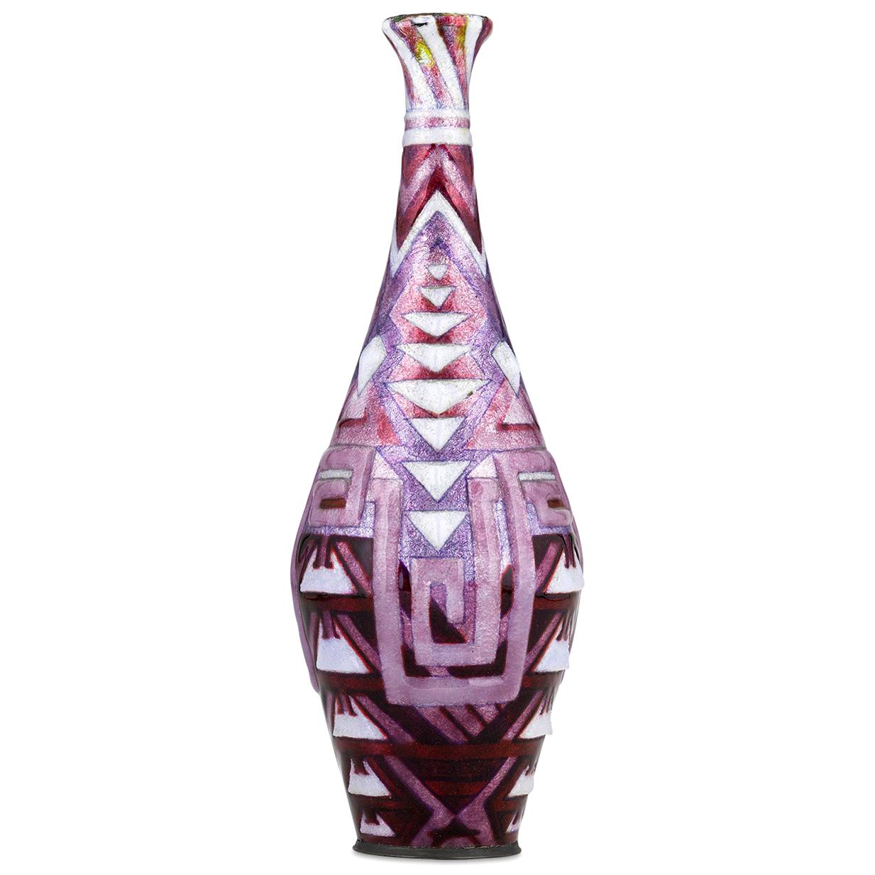 Purple Geometric Vase by Camille Fauré