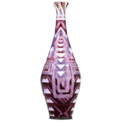 Purple Geometric Vase by Camille Fauré