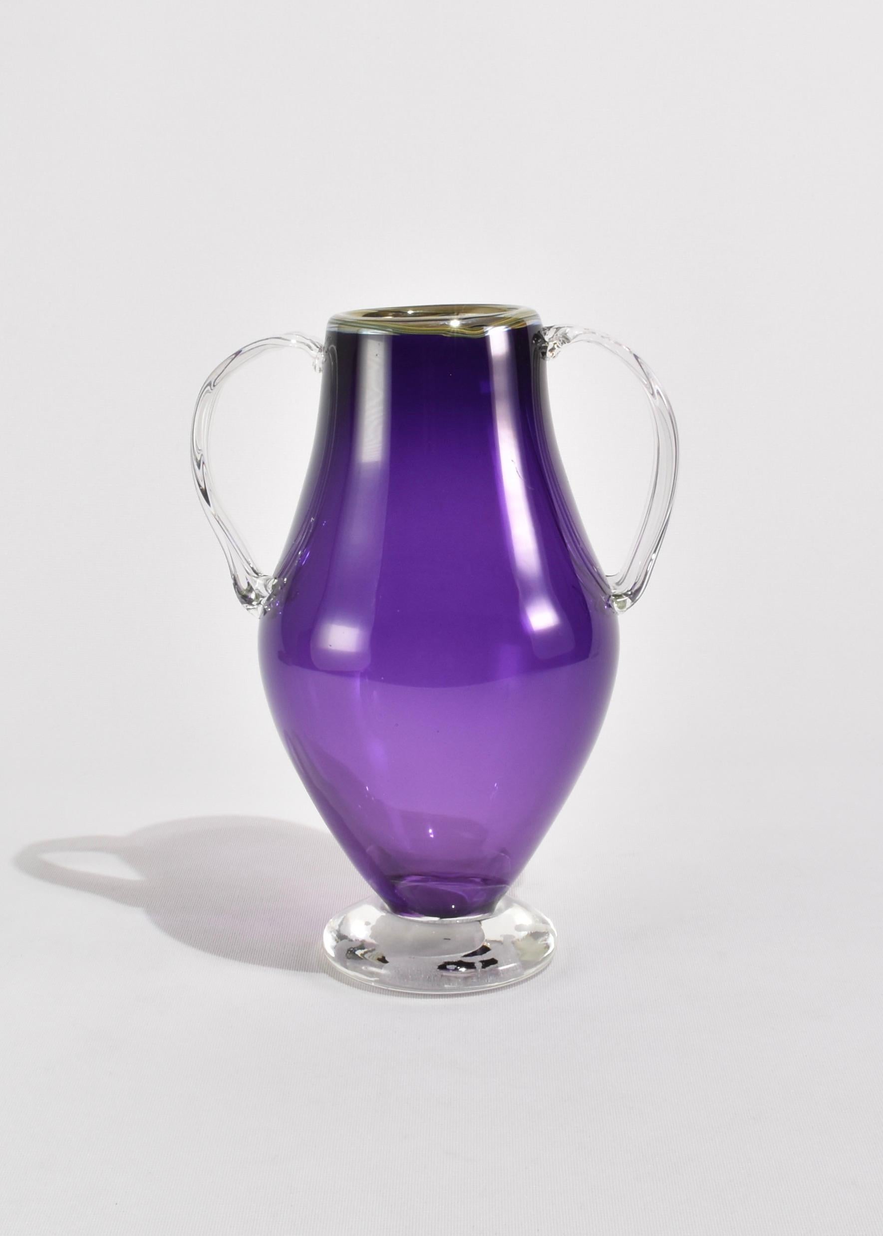 Purple Glass Amphora Vase In Good Condition For Sale In Richmond, VA