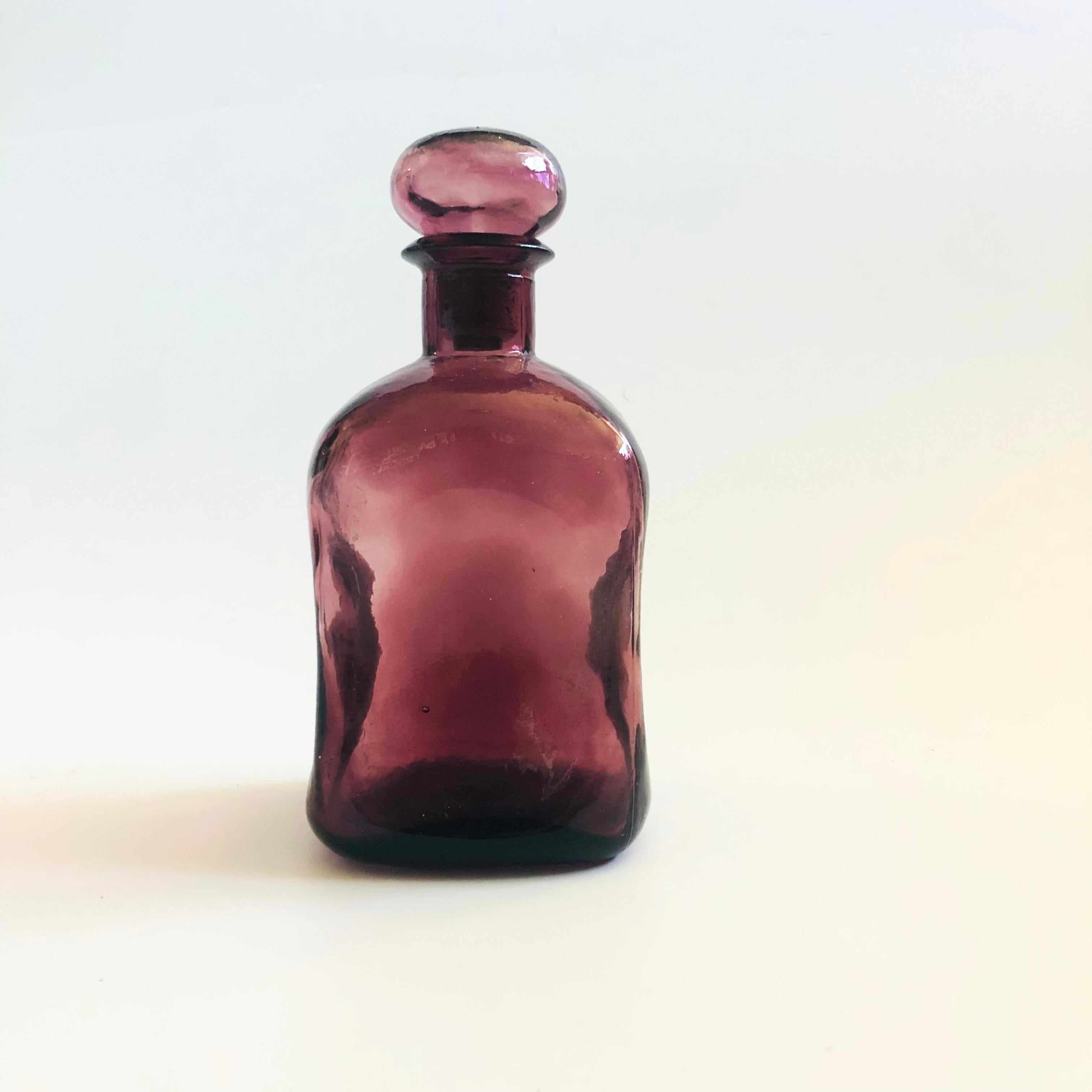 20th Century Purple Glass Decanter