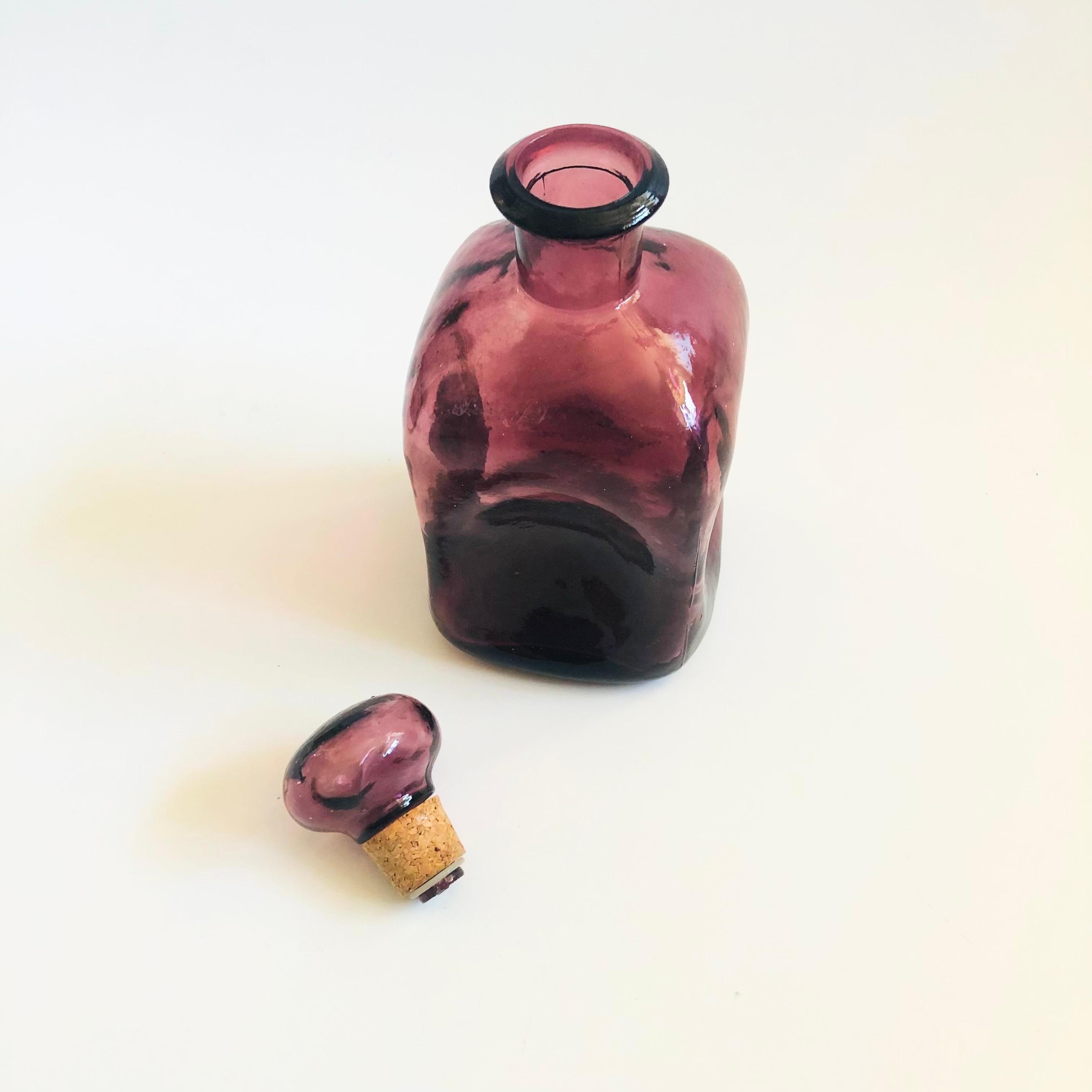 Blown Glass Purple Glass Decanter