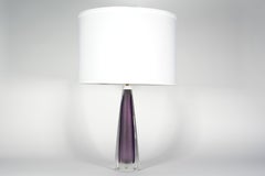 Purple Glass Kosta Lamp, 1970, Sweden