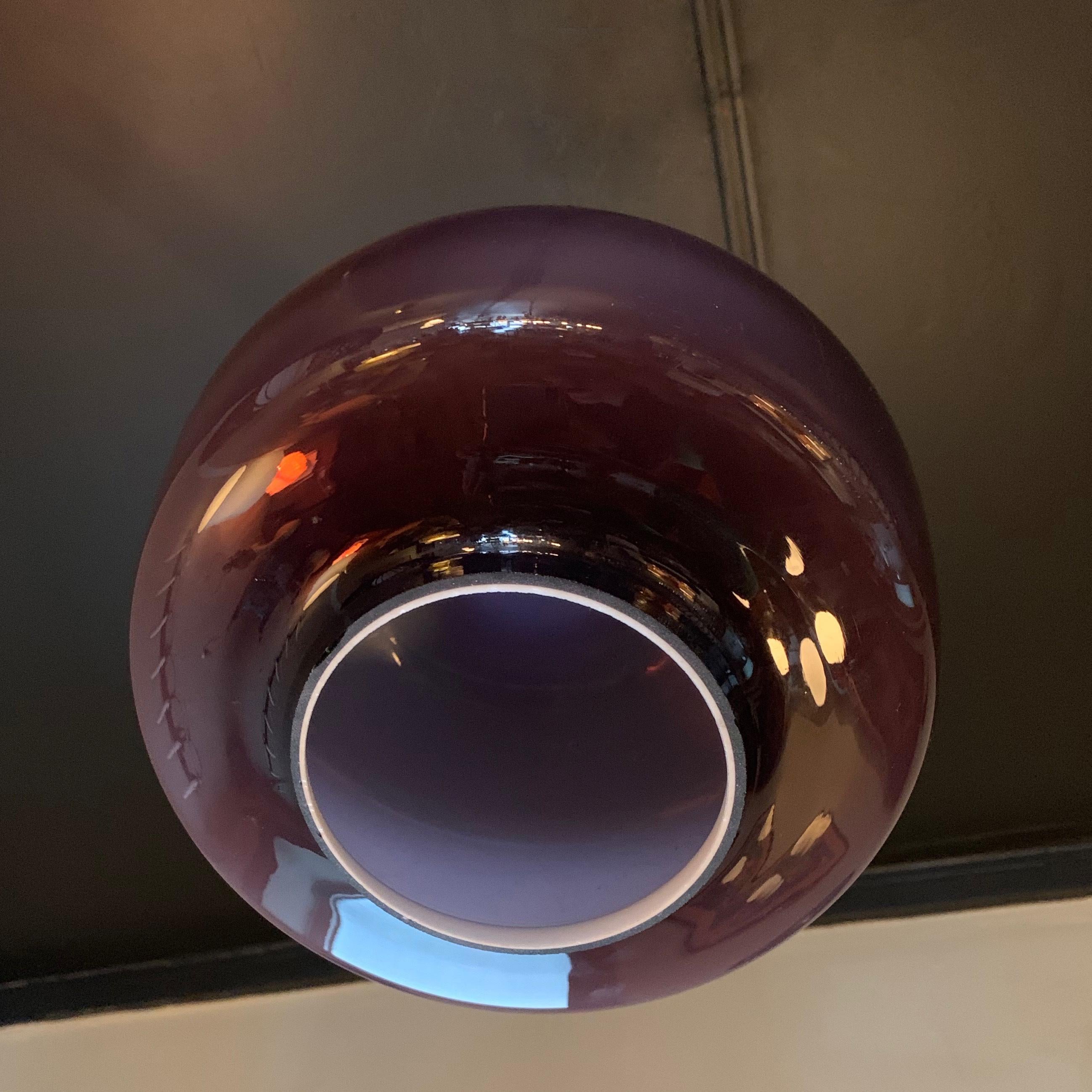 Purple Glass Pendant Light by Michael Bang for Holmegaard 1
