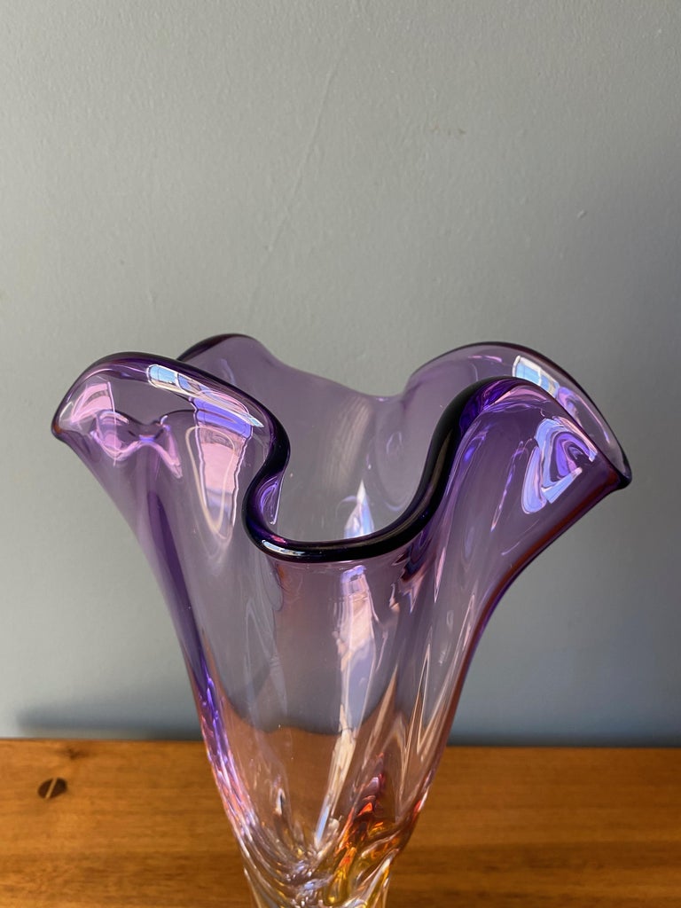 Purple Glass Vase For Sale at 1stDibs | purple glass vase vintage, vintage  purple vase, vintage purple glass vase