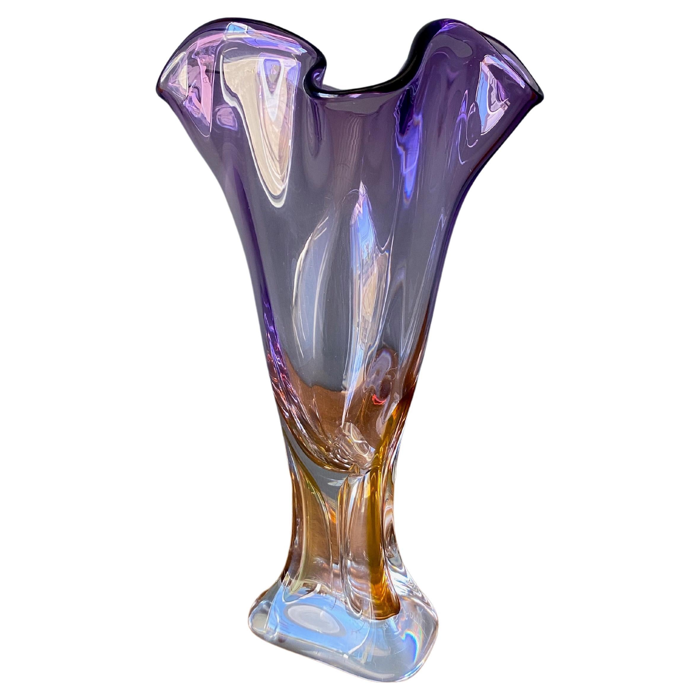 Purple Glass Vases - 492 For Sale on 1stDibs | purple glass vase 