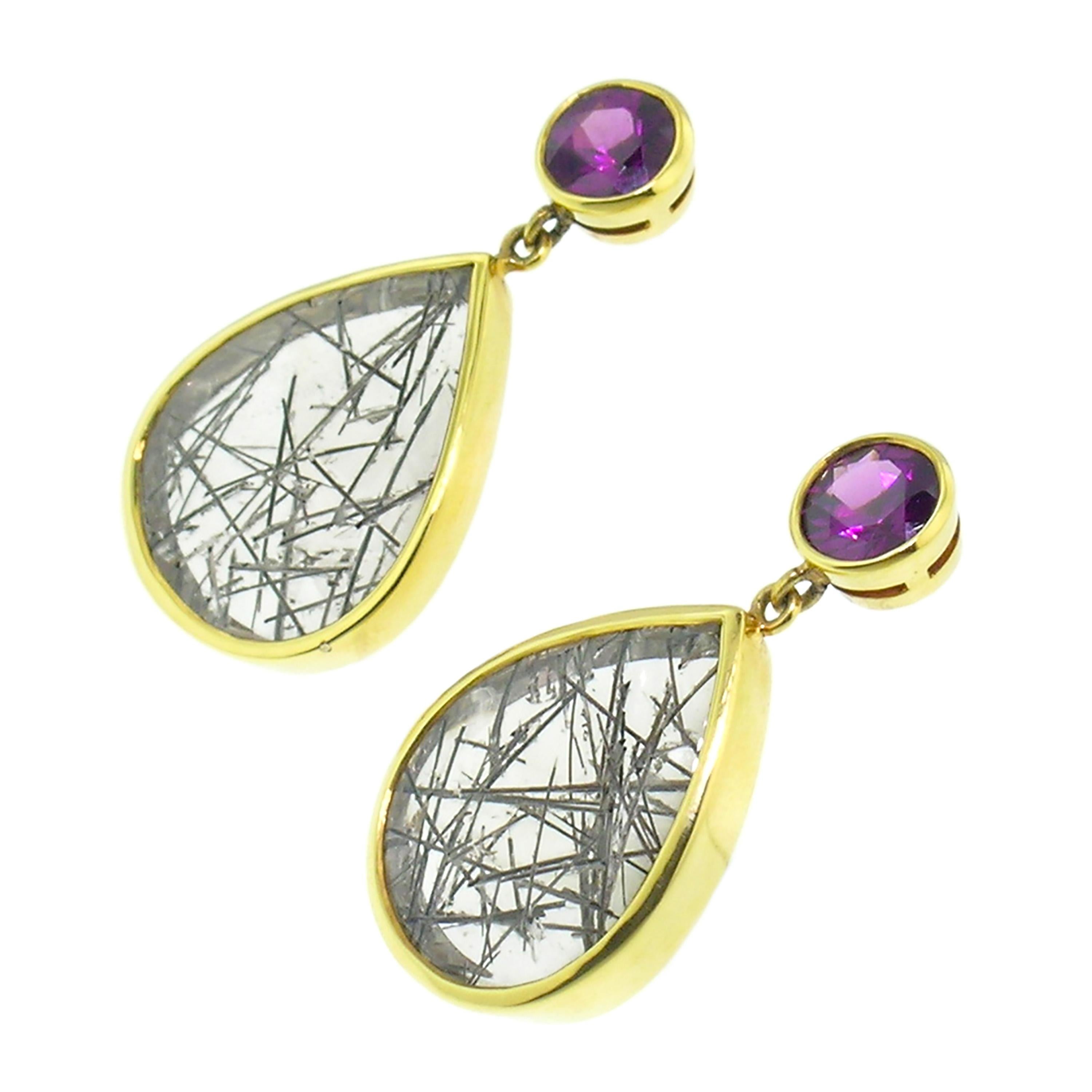 purple grape earrings