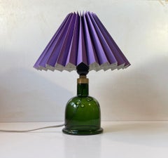 Purple & Green Glass Meteor Table Lamp by Michael Bang for Holmegaard