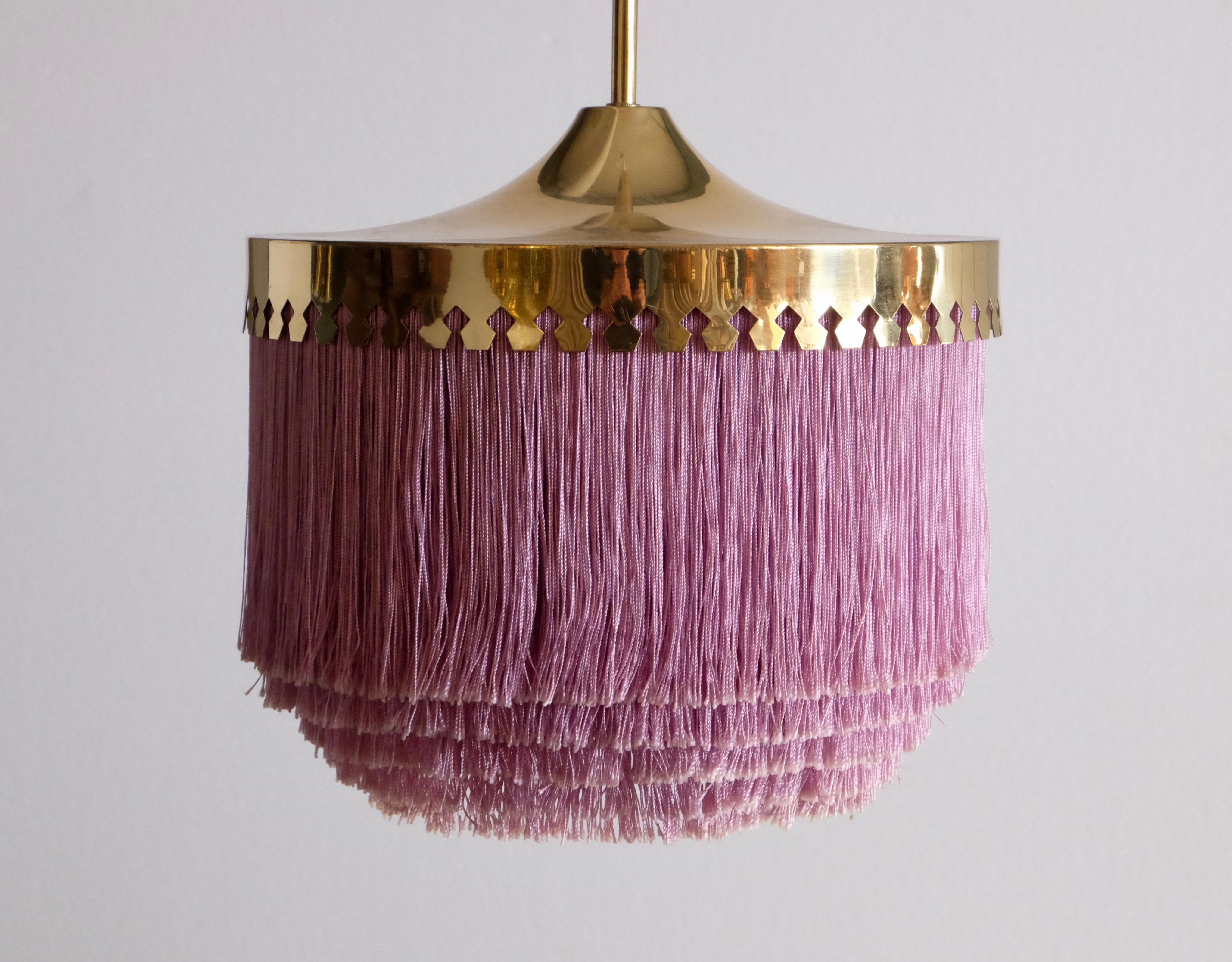 Scandinavian Modern Purple Hans-Agne Jakobsson Ceiling Lamp Model T601, 1960s For Sale