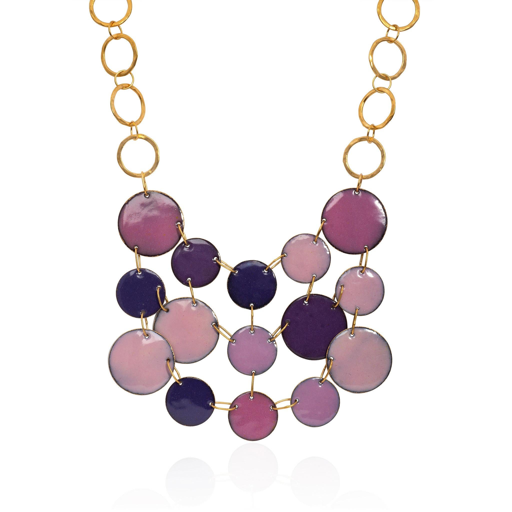 purple bib necklace