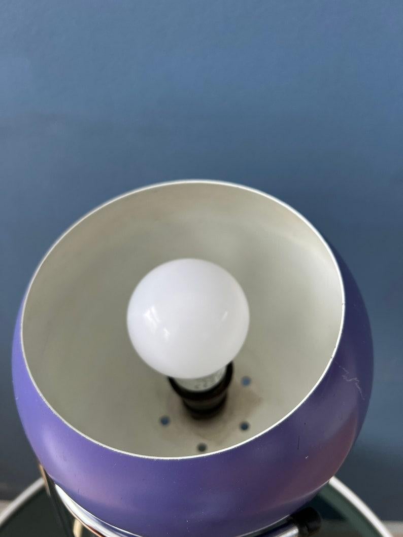 Purple Herda Space Age Eyeball Desk Lamp, 1970's In Good Condition For Sale In ROTTERDAM, ZH