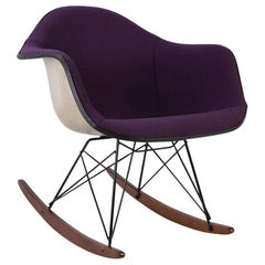 Purple Herman Miller Used Eames Upholstered RAR Arm Shell Chair