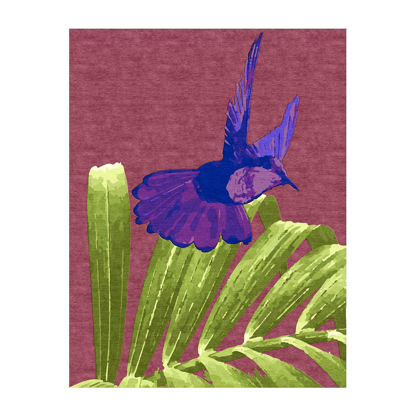 Purple Hummingbird Rug