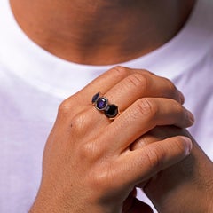 Priyashi Nahata Purple Iolite Russell Ring in 18 Karat Rose Gold
