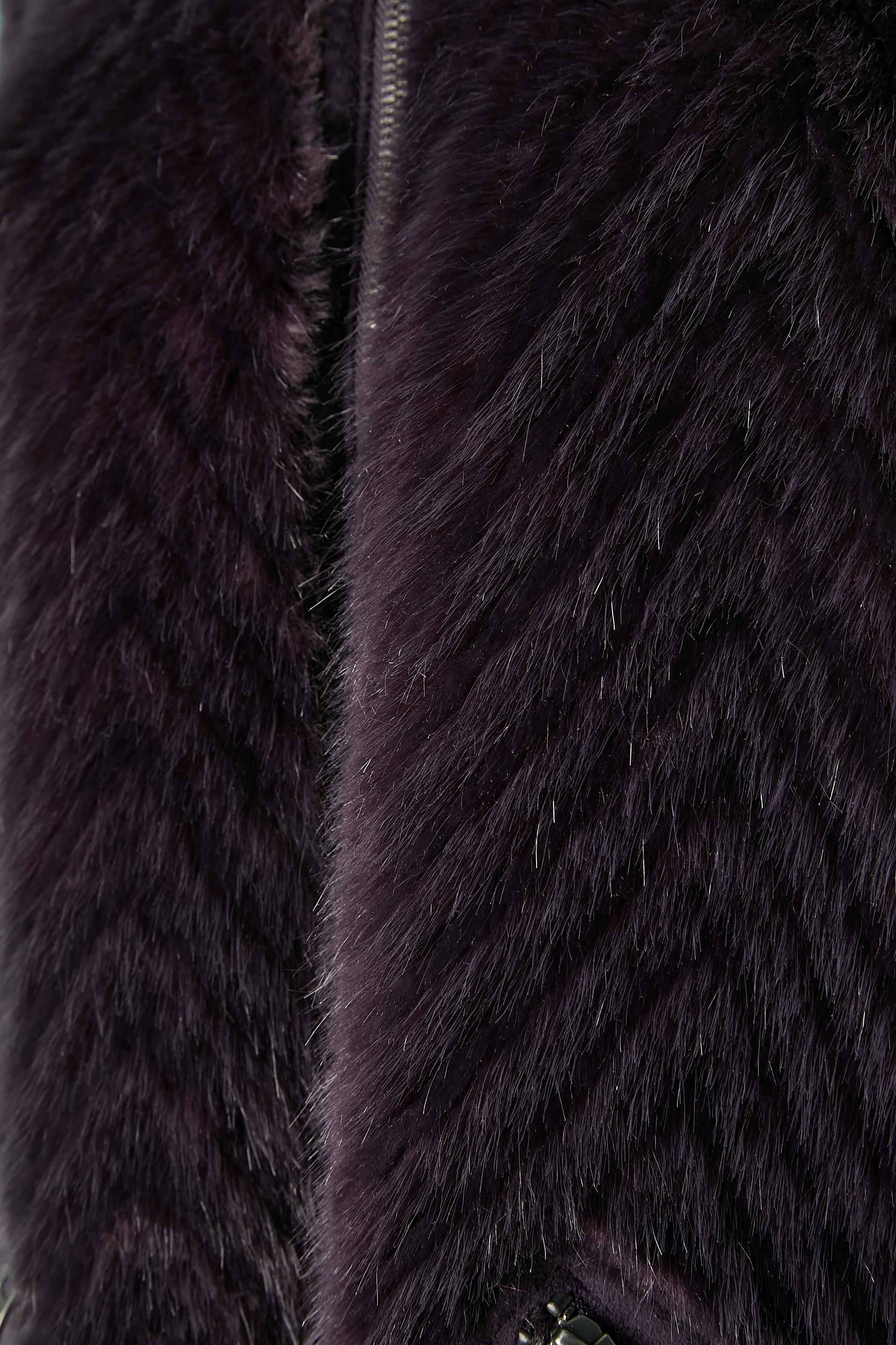 Women's Purple jacket in faux furs with zip closure Armani Junior  For Sale