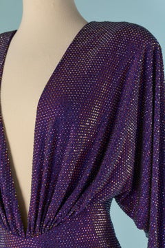 Lila Jersey-Wickelabendkleid mit Strassstein ALEXANDRE VAUTHIER