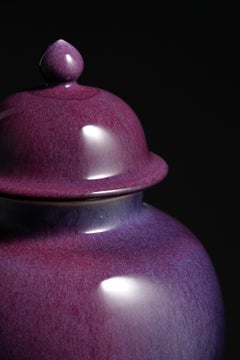Purple Jun Glaze Lidded Jar by Shi Jie Weng, 2023