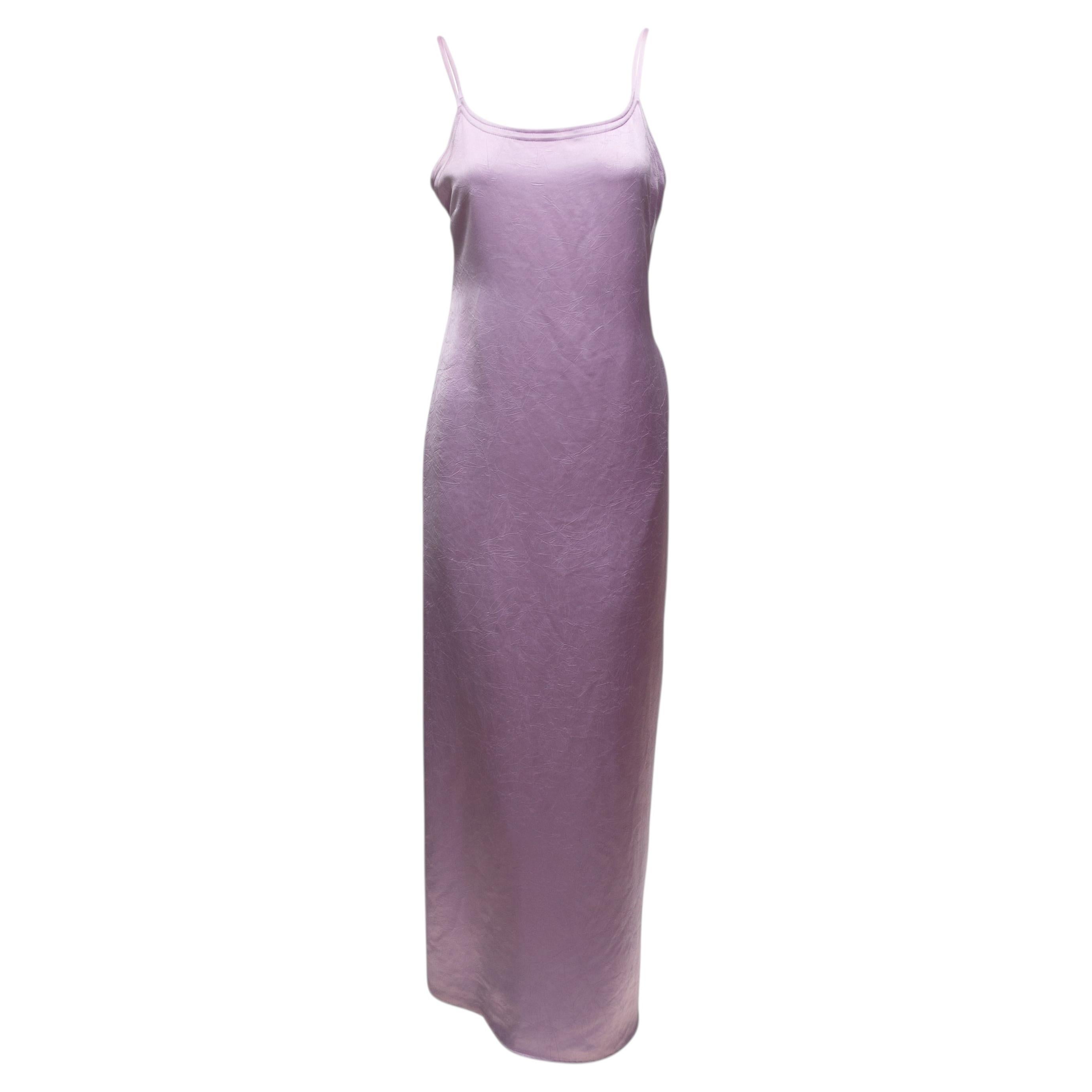 Abito sottoveste in raso viola di JW Anderson, taglia US 8