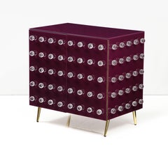 Purple kitchen Cabinet in Murano Glass Made in Italy Justfurnituress Designer