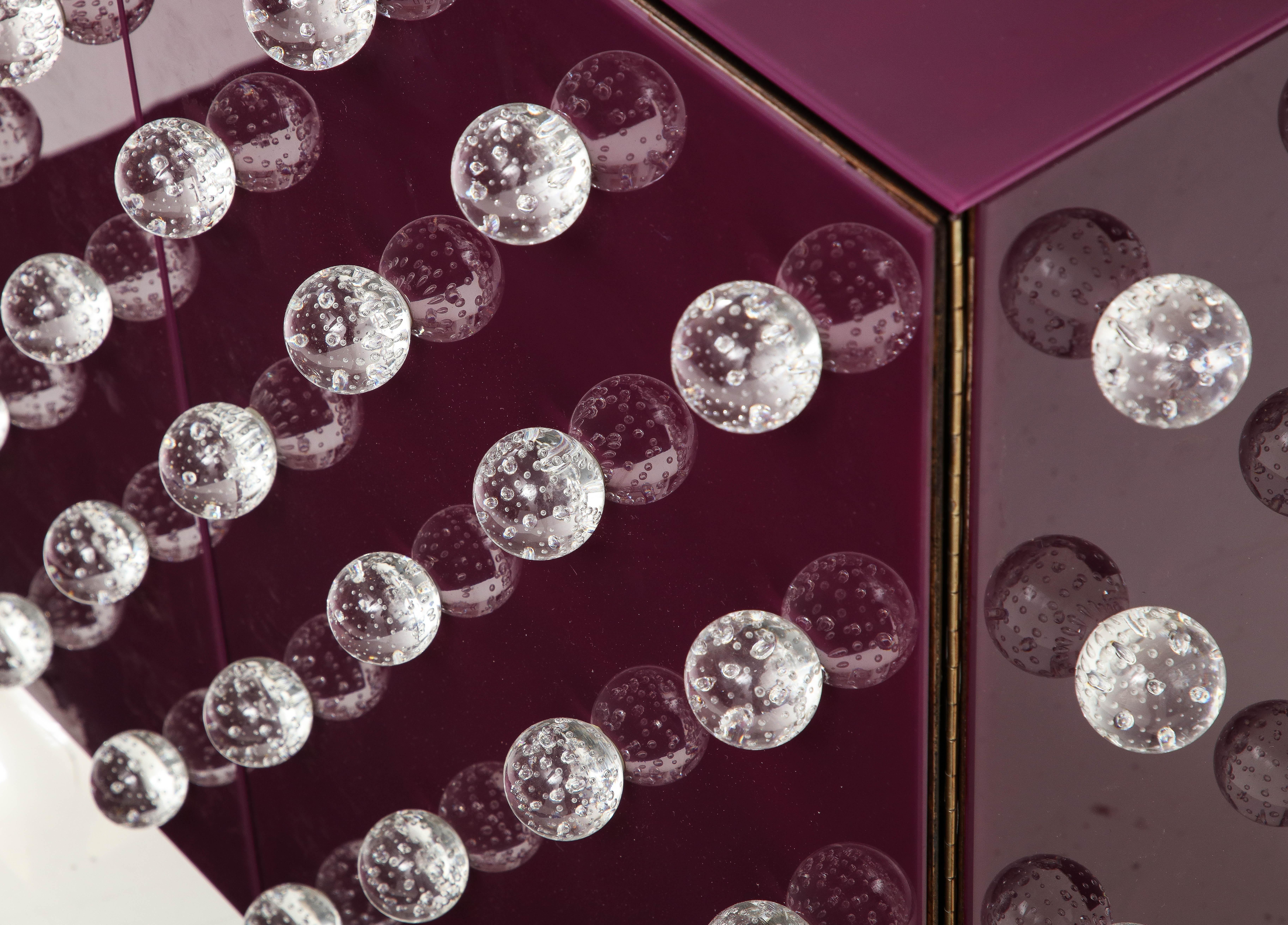 Gabinete de cocina púrpura en cristal de Murano Hecho en Italia Justfurnituress Diseñador Italian en venta