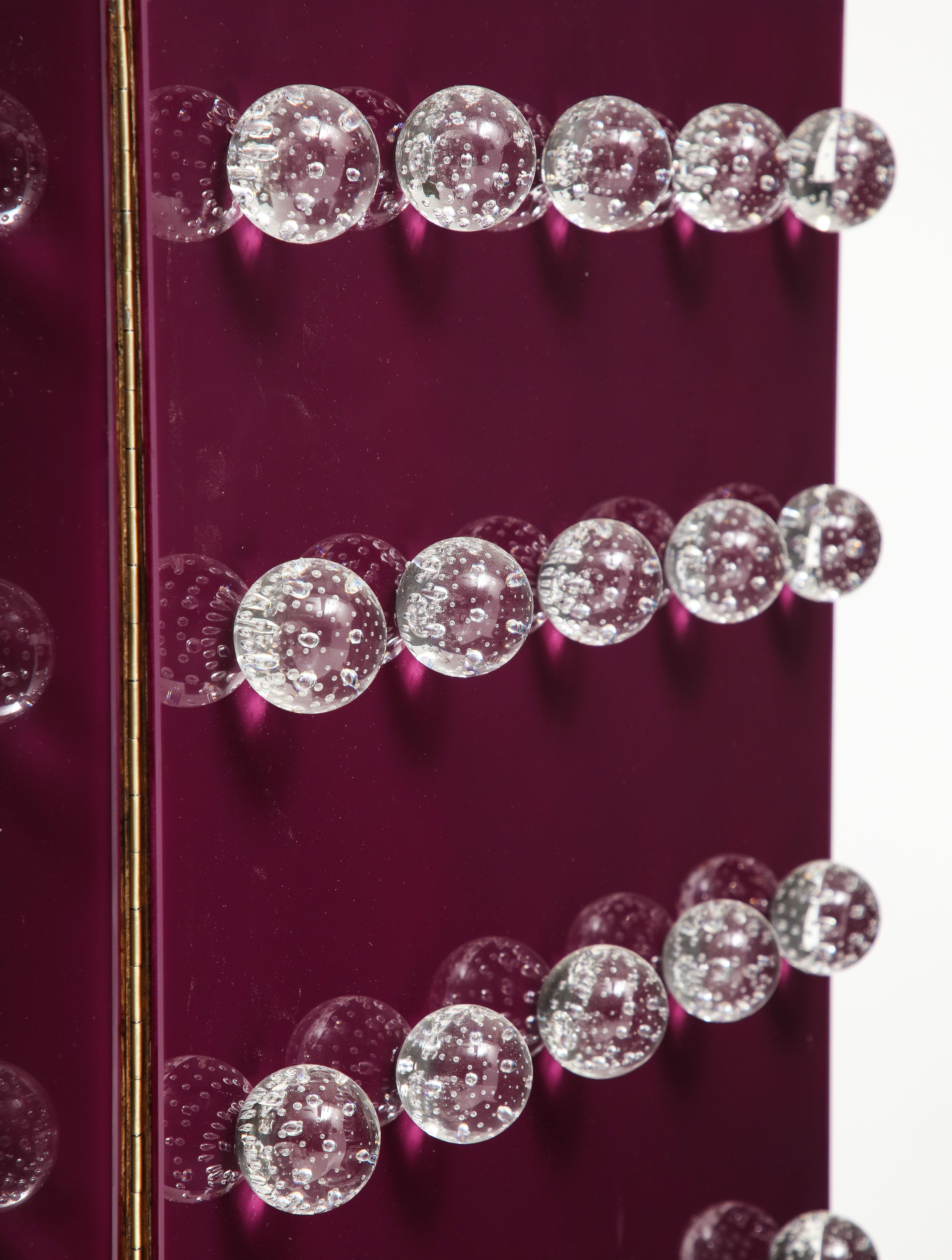 Gabinete de cocina púrpura en cristal de Murano Hecho en Italia Justfurnituress Diseñador en venta 1