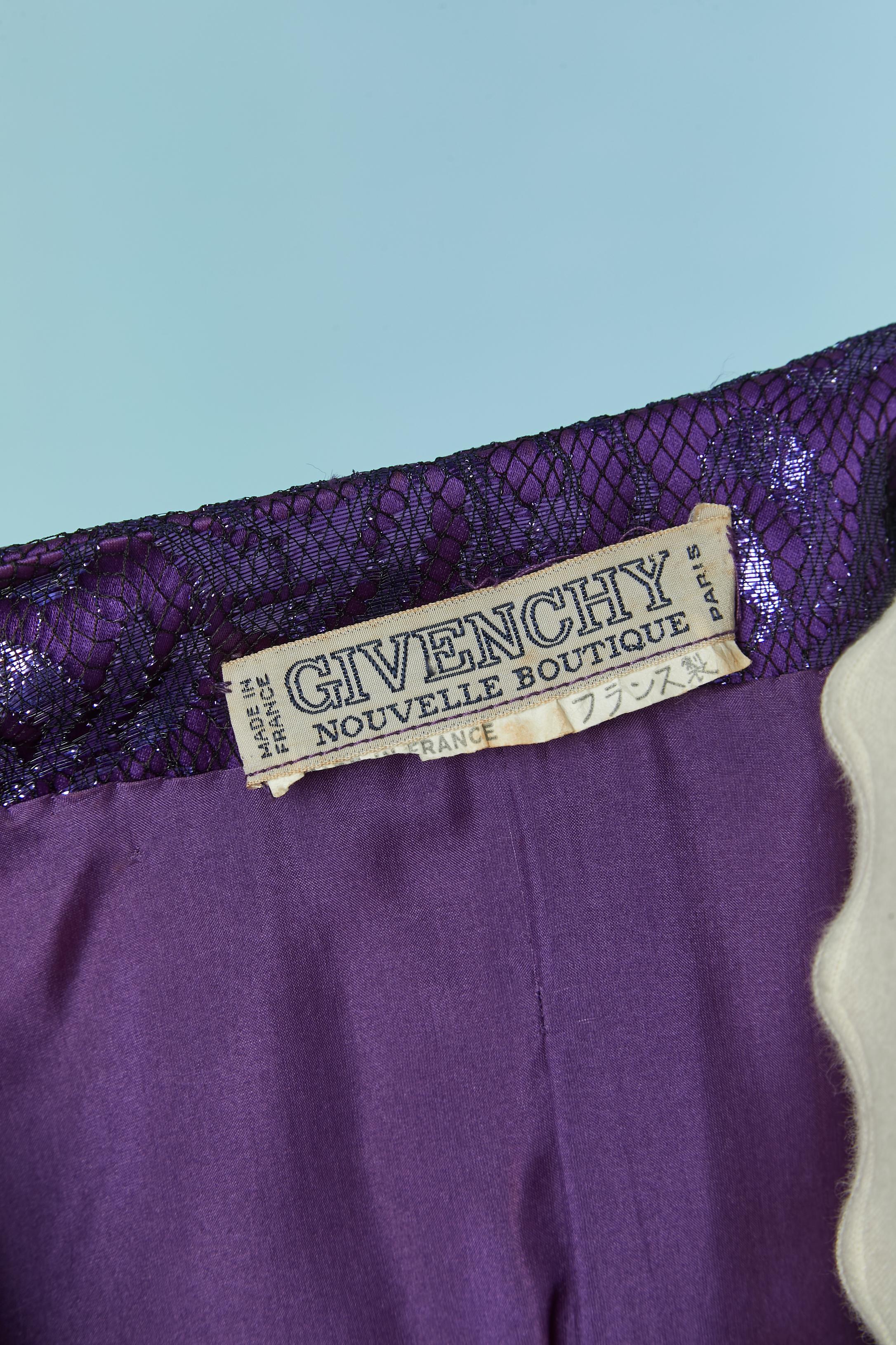 Abito con gonna in pizzo lurex viola GIVENCHY Nouvelle  Boutique in vendita 5