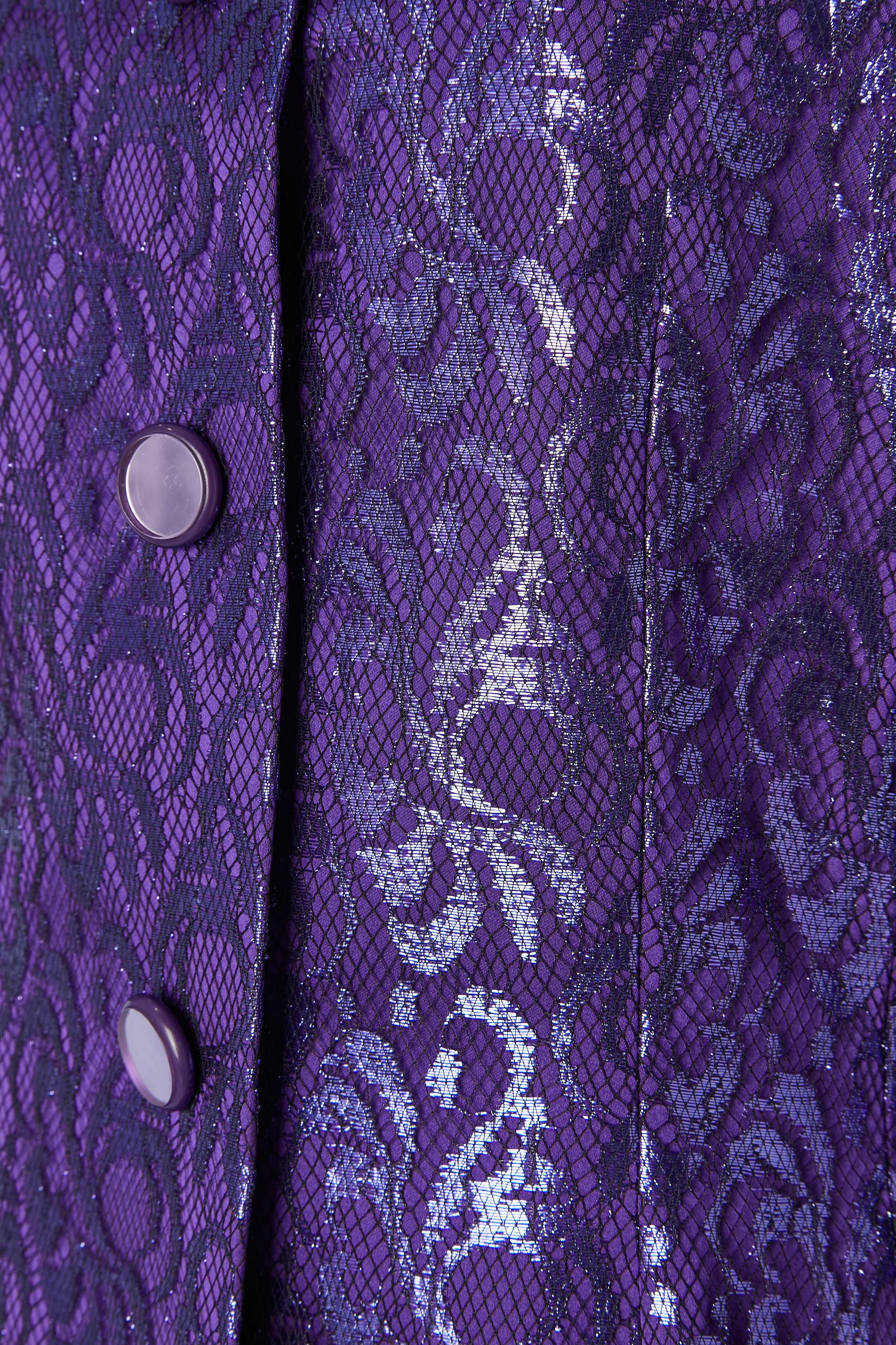 Abito con gonna in pizzo lurex viola GIVENCHY Nouvelle  Boutique In condizioni ottime in vendita a Saint-Ouen-Sur-Seine, FR