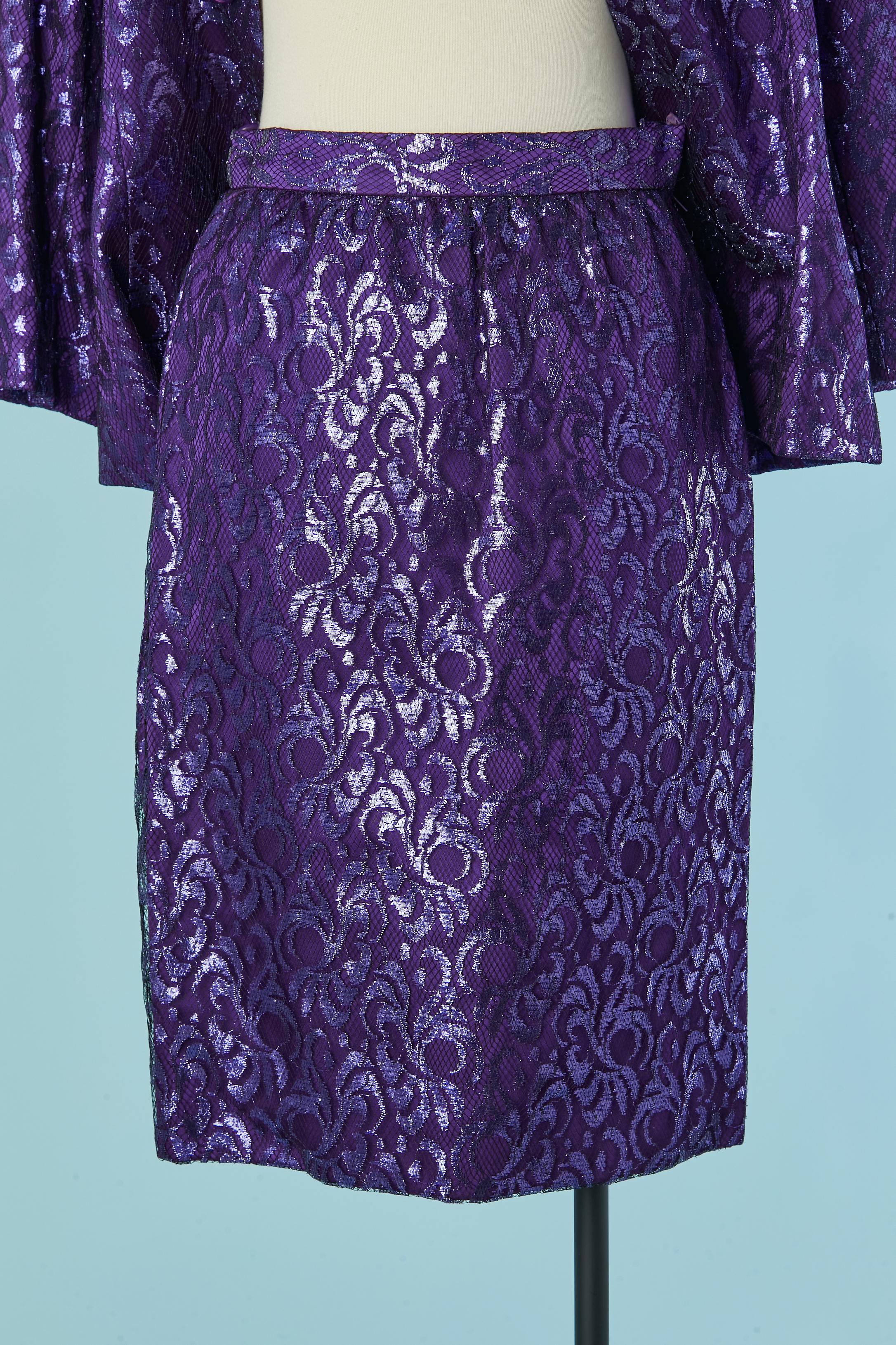 Abito con gonna in pizzo lurex viola GIVENCHY Nouvelle  Boutique in vendita 3