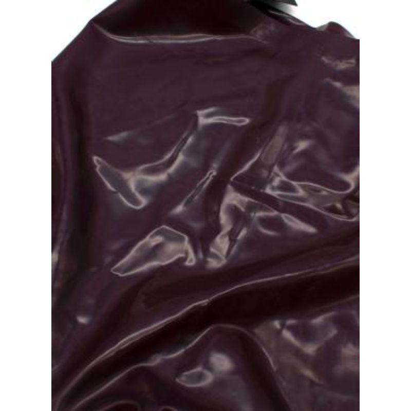 Black Purple latex leggings For Sale