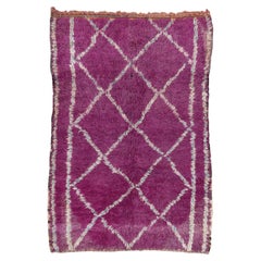 Purple Lattice Rug Moroccan Vintage