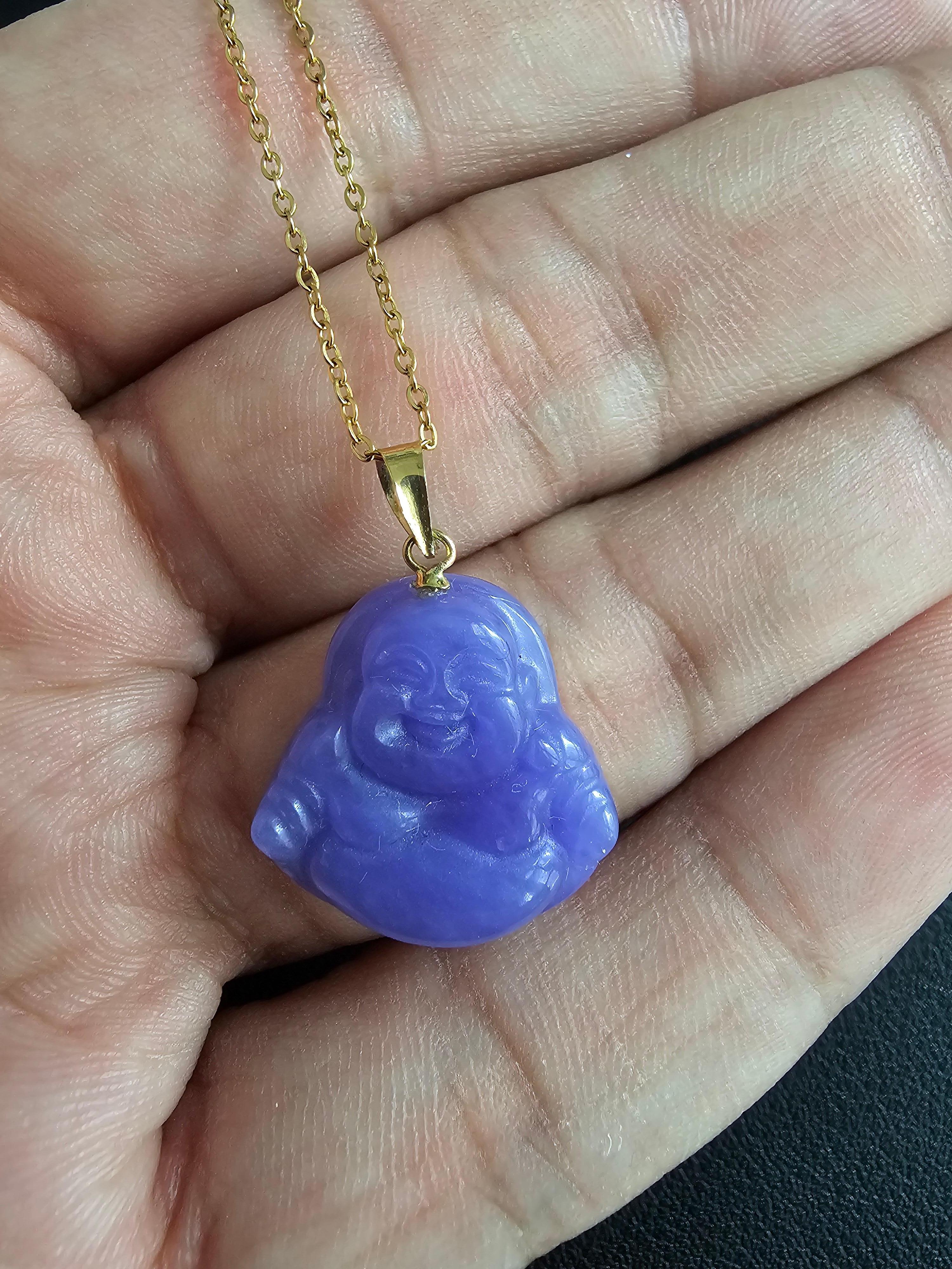 purple buddha pendant