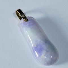 Purple Lavender Jade Pendant with imperial apple neongreen Spots so beautiful