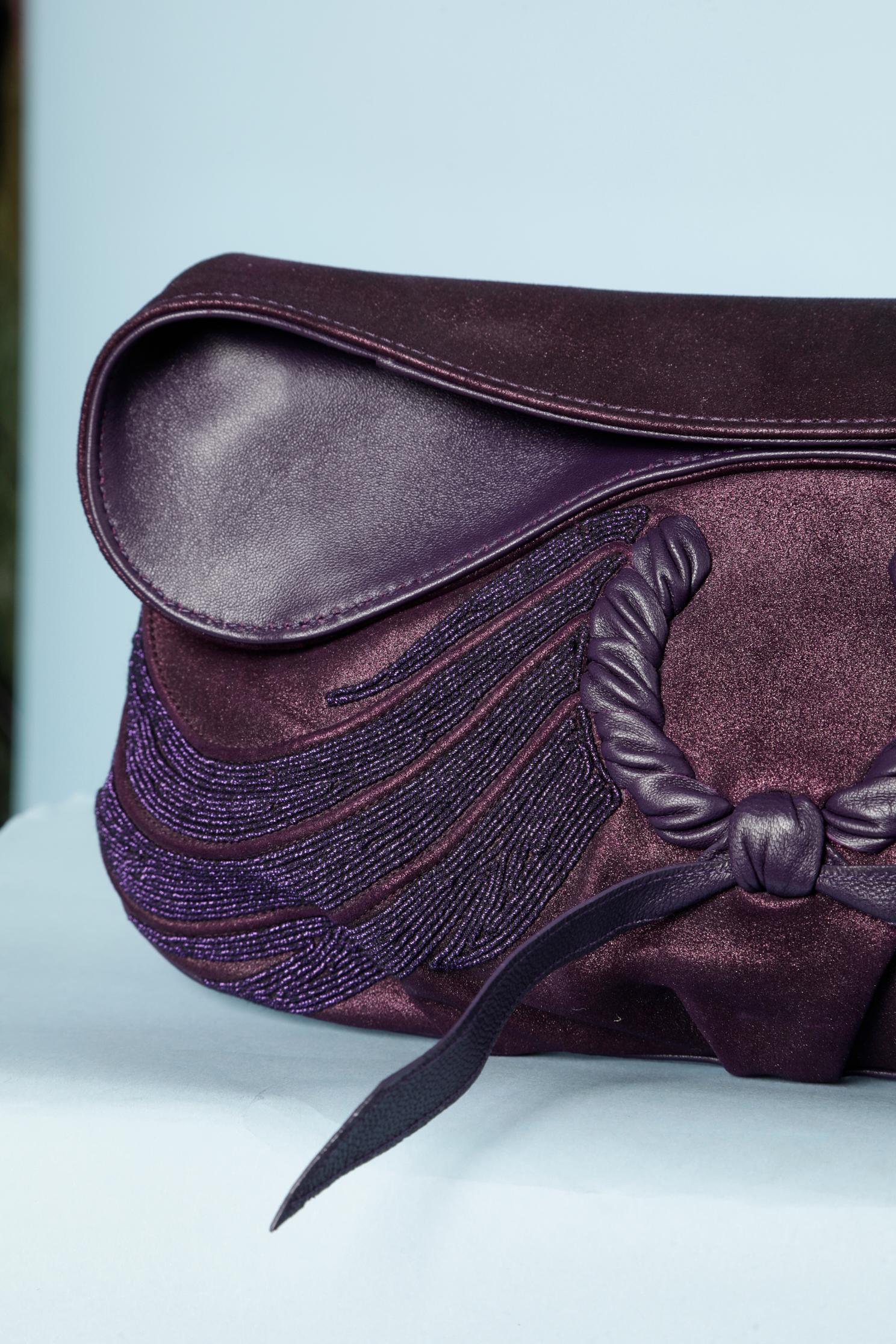 Black Purple leather 